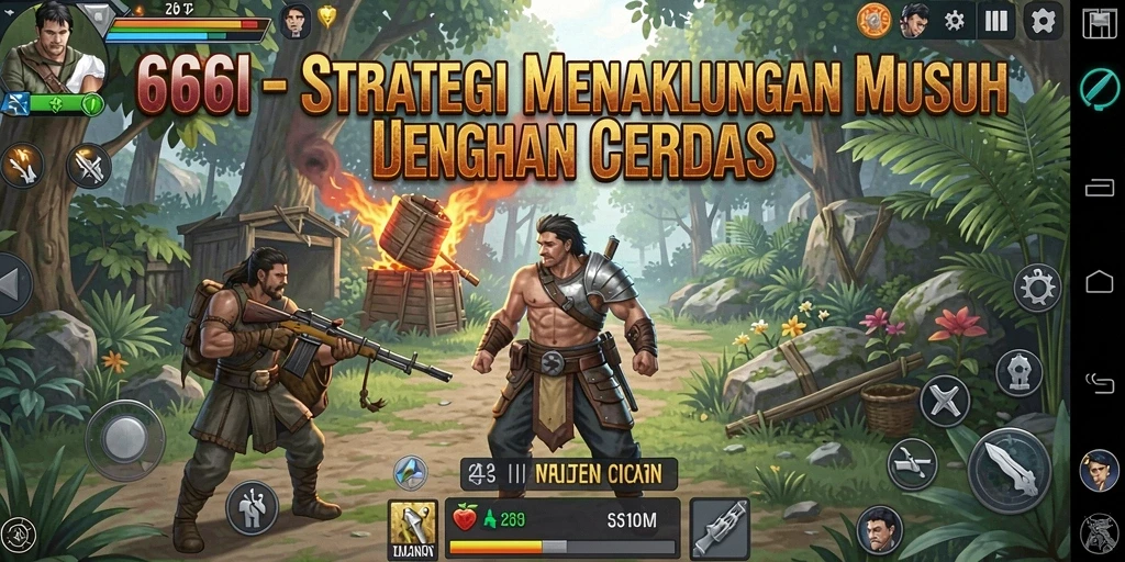 Tampilan gameplay strategis yang mendebarkan dan penuh warna.