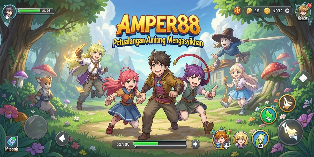 Tampilan gameplay Anime yang seru dan menarik di AMPER88.