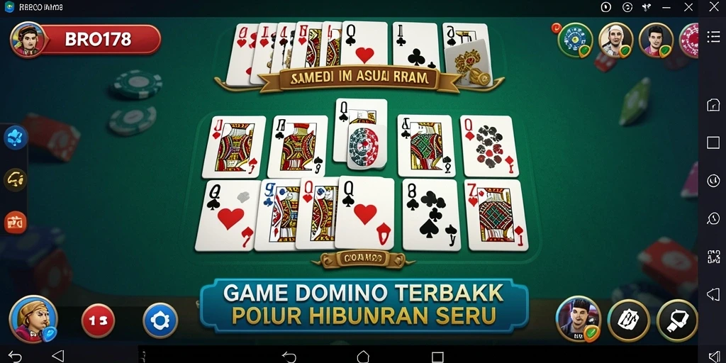 Tampilan gameplay seru dari BRO178 dengan interaksi domino.