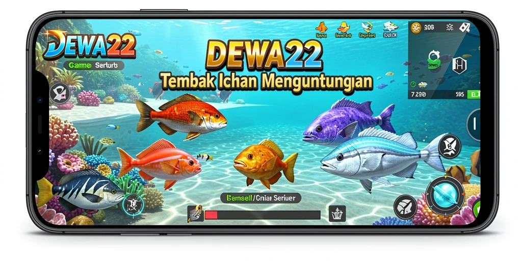 Tampilan gameplay DEWA22 yang mengasyikkan saat menembak ikan.