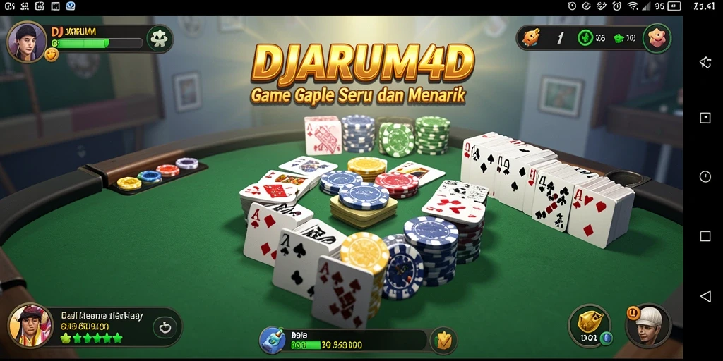 Screenshot DJARUM4D menampilkan gameplay Gaple yang seru.