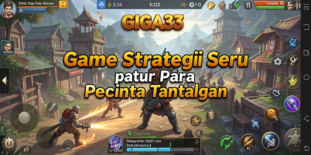 Screenshot GIGA33 memperlihatkan aksi seru dalam permainan strategi.