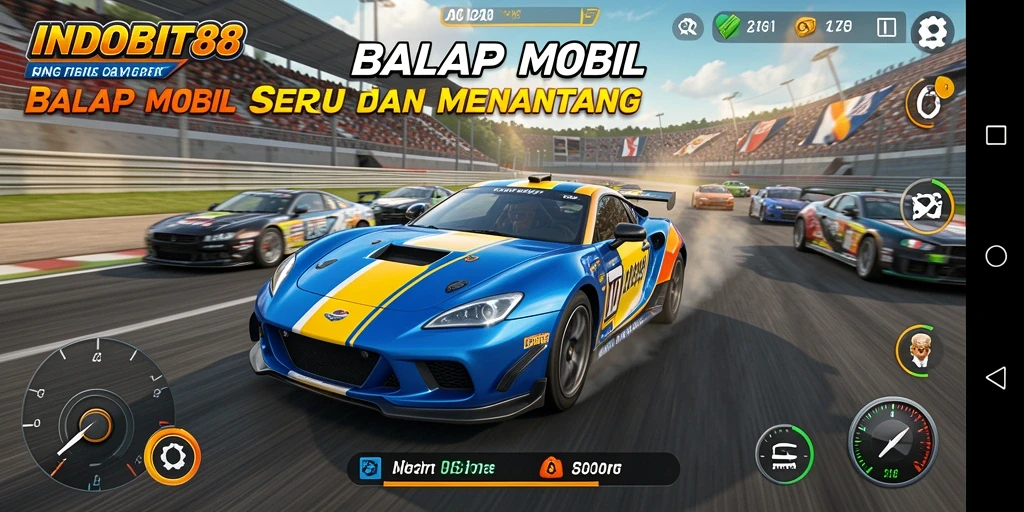 Gameplay seru di INDOBIT88 dengan lintasan yang menantang.