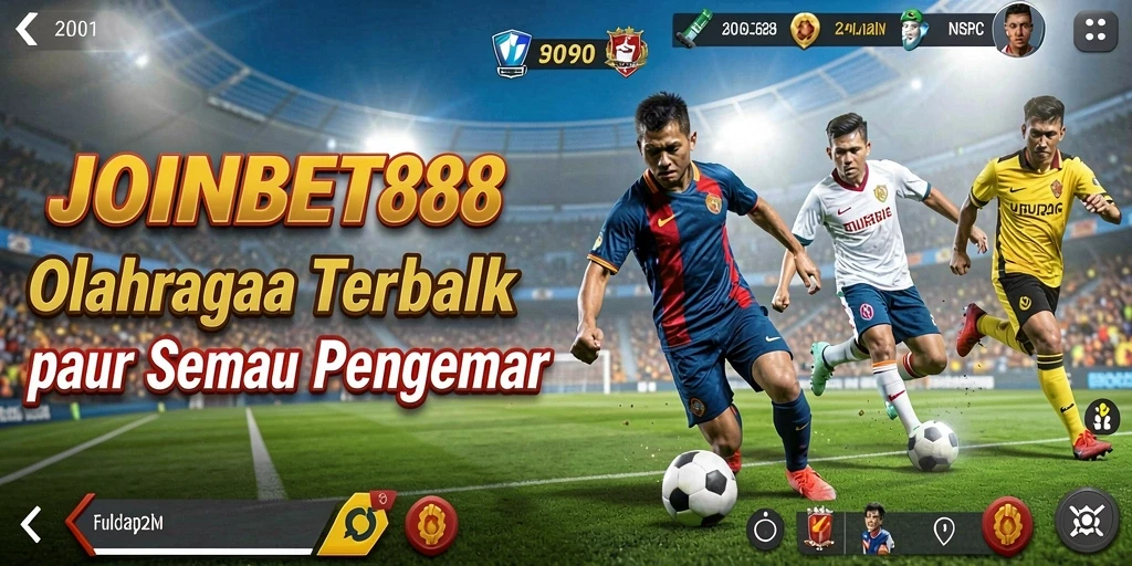 Tampilan gameplay seru di JOINBET88 dengan berbagai mode olahraga.