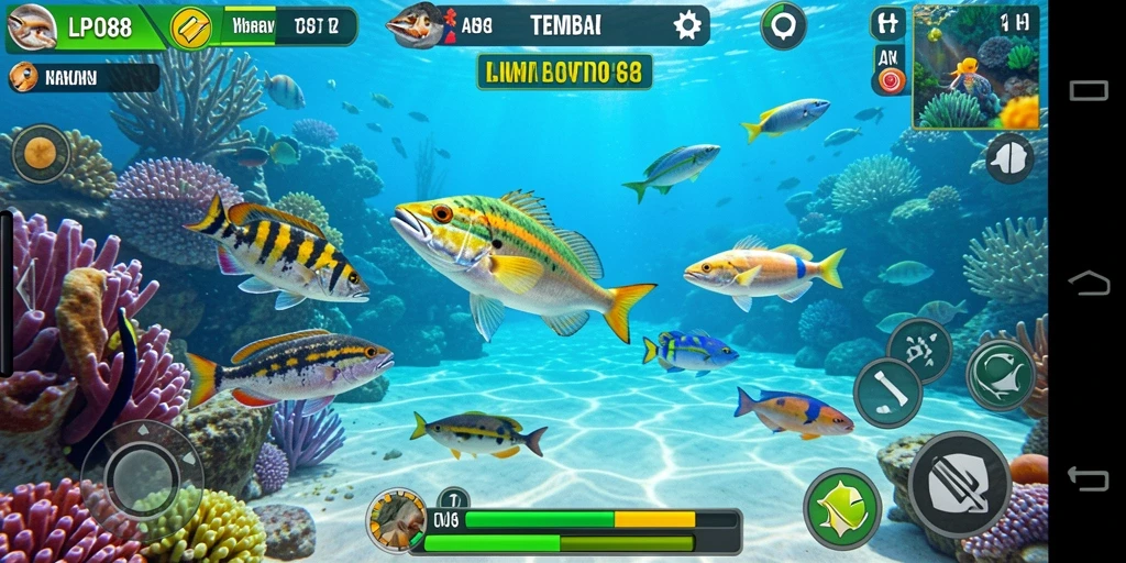 Tampilan gameplay LPO88 dengan aksi menembak ikan yang seru.