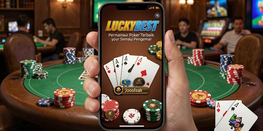 Tampilan gameplay Poker yang menegangkan dan seru di LUCKYBEST.