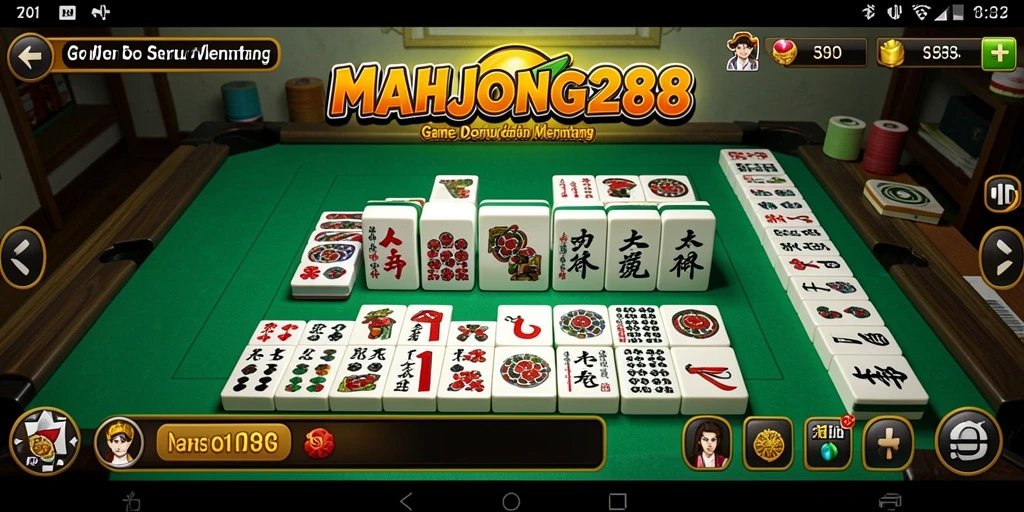 Tampilan gameplay seru dan interaktif dari MAHJONG288.