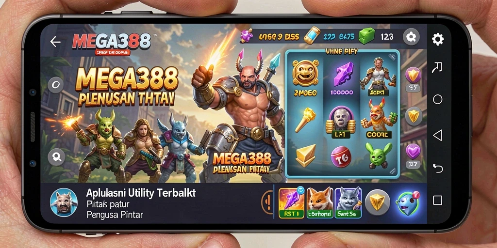 Tampilan antarmuka MEGA388 yang sederhana dan menarik dengan fitur Utility.
