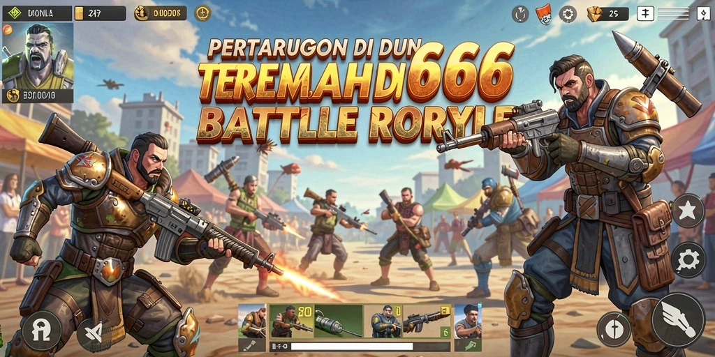 Gameplay seru MENANG666 dalam pertempuran Battle Royale.