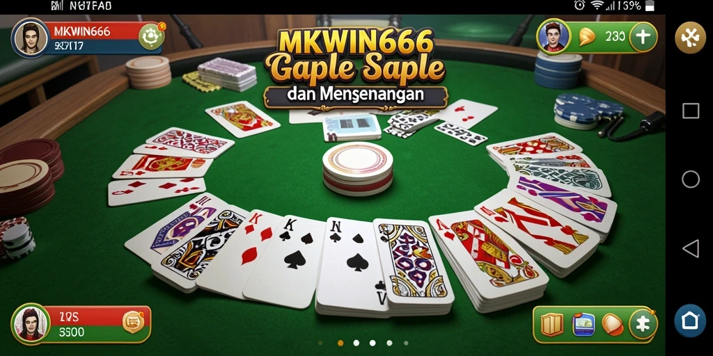 Tampilan gameplay Gaple yang menarik dan interaktif.
