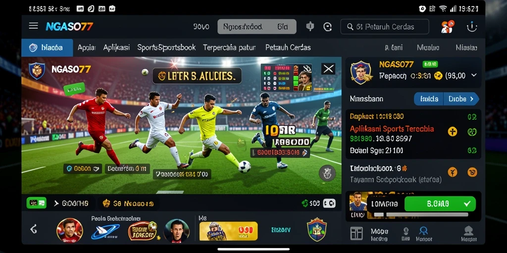 Tampilan gameplay NGASO77 yang menonjolkan taruhan olahraga.