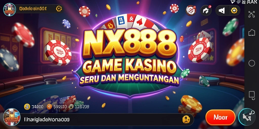 Tampilan gameplay NX888 dengan berbagai pilihan permainan Kasino.