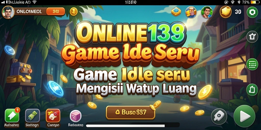 Tangkapan layar gameplay ONLINE138 menunjukkan momen santai dan seru dalam permainan Idle.