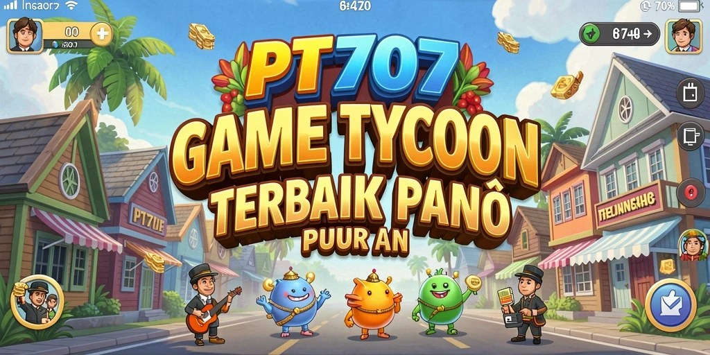 Tampilan gameplay PT707 yang menarik dengan elemen manajemen bisnis.