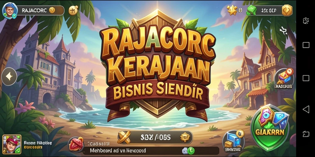 Gameplay menantang RAJACORC saat membangun kerajaan bisnis.