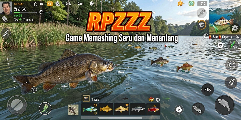 Tampak menakjubkan dari gameplay memancing RPZZZ.