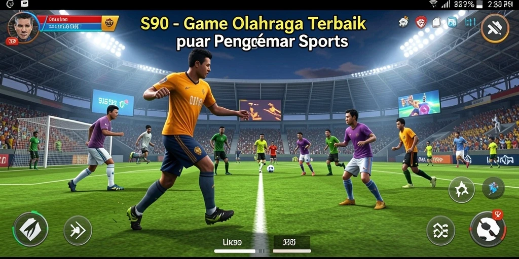 Screenshot utama S80 menampilkan aksi seru dalam gameplay olahraga.