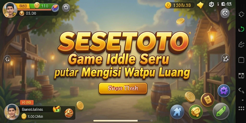 Tangkapan layar game SESETOTO yang menunjukkan gameplay seru dengan karakter dan sumber daya.