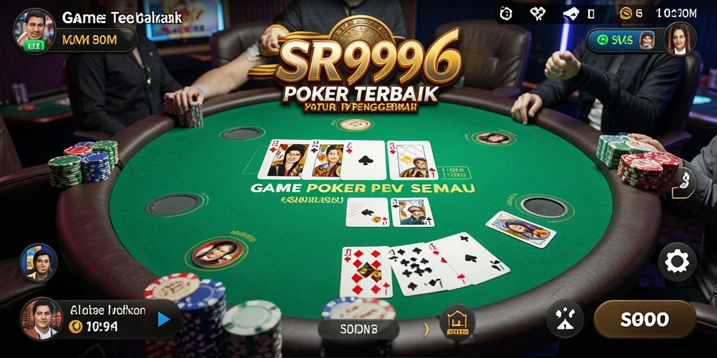 Gameplay mendebarkan dalam aplikasi Poker SR996.