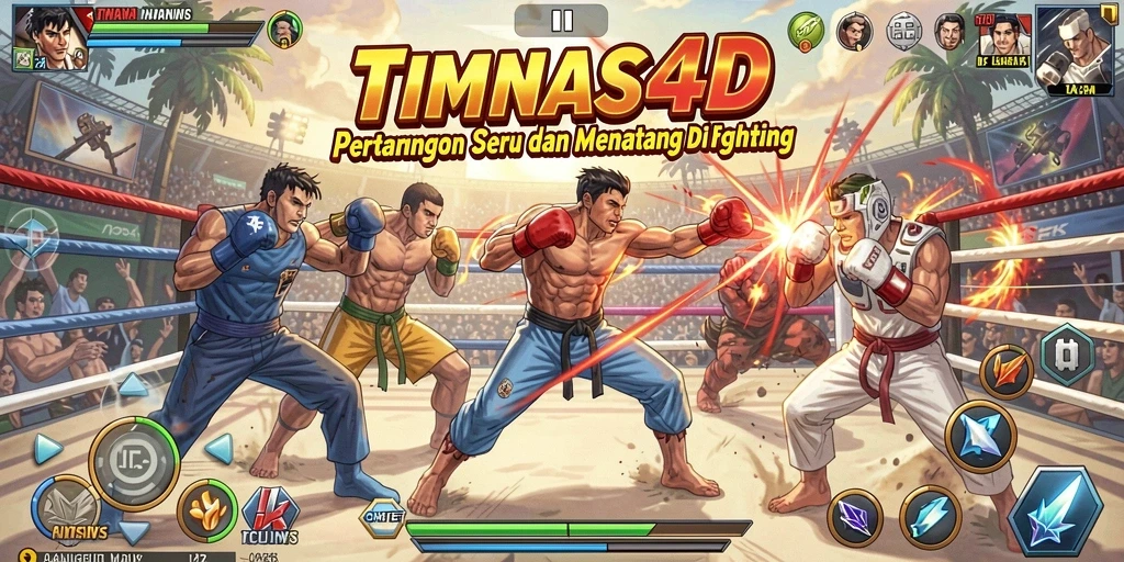 Gameplay TIMNAS4D yang menegangkan dan penuh aksi pertarungan.