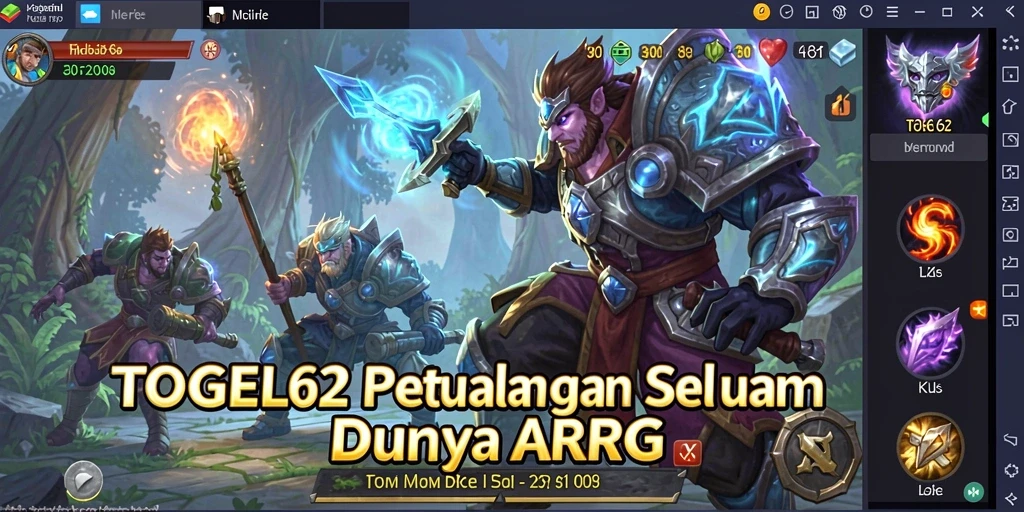 Tampilan gameplay epik dari TOGEL62 yang menantang.