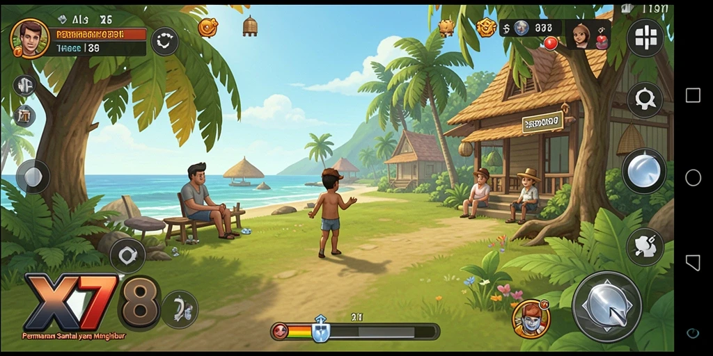 Tampilan menarik dari gameplay X78 yang menghibur.