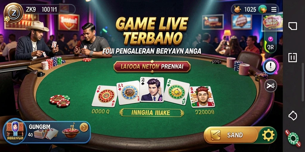 Tampilan gameplay ZK9 yang mendebarkan di Live Casino.